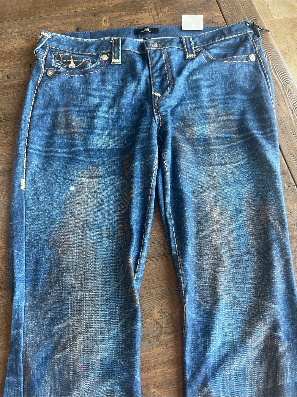 True Religion Women’s Blue Bootcut Jeans with Contrast Stitching soft stretchy - Picture 7 of 10
